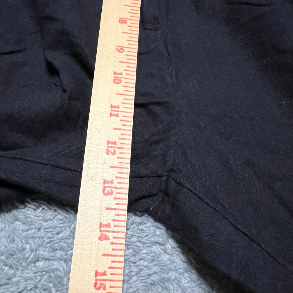 Abercrombie & Fitch Pants Womens Small Linen Wide Leg Black Relaxed Trouser - Picture 8 of 10